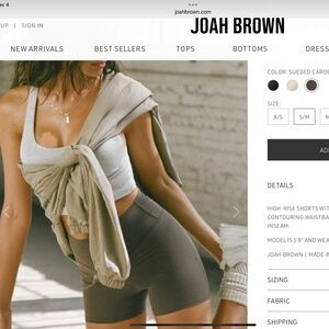 Joah Brown Body Short Sueded Carob Small NWT